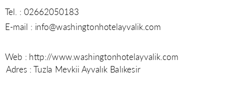 Washington Hotel telefon numaralar, faks, e-mail, posta adresi ve iletiim bilgileri
